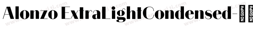 Alonzo ExtraLightCondensed字体转换